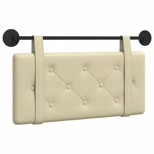  Fali Fejtámla Falra szerelhető Krém 80 cm Műbőr