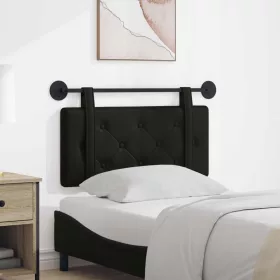  Fali Fejtámla Falra szerelhető Fekete 80 cm Műbőr