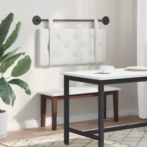  Fali Fejtámla Falra szerelhető Fehér 80 cm Műbőr
