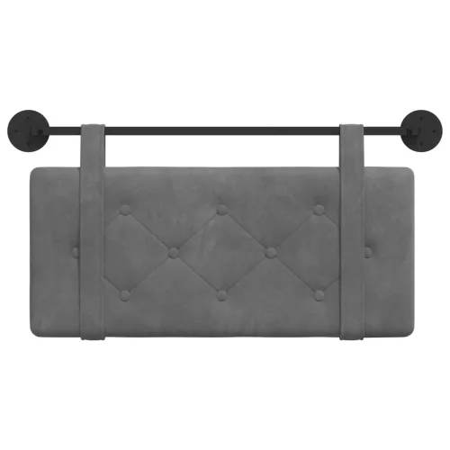  Fali Fejtámla Sötétszürke 100 x 55 x 5 cm Bársony