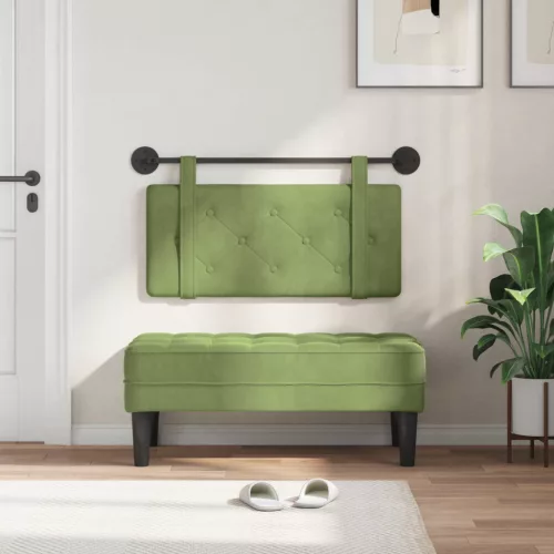  Fali Fejtámla Világos zöld 100 x 55 x 5 cm Bársony