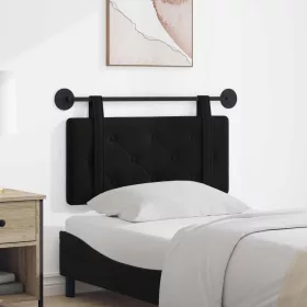    Fali Fejtámla Falra szerelhető Fekete 100 x 55 x 5 cm Bársony