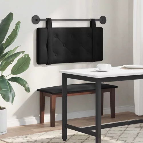  Fali Fejtámla Falra szerelhető Fekete 100 x 55 x 5 cm Bársony