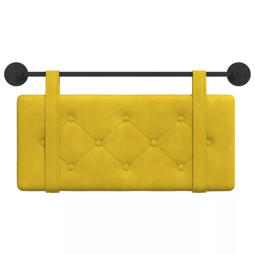  Fali Fejtámla Falra szerelhető Sárga 100 x 55 x 5 cm Bársony