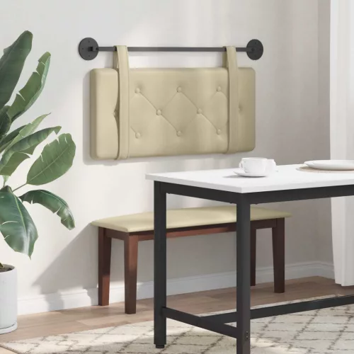  Fali Fejtámla Falra szerelhető Krém 90 cm Műbőr