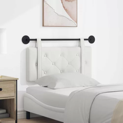  Fali Fejtámla Falra szerelhető Fehér 90 cm Műbőr