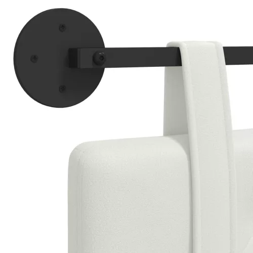  Fali Fejtámla Falra szerelhető Fehér 90 cm Műbőr