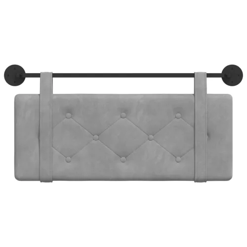  Fali Fejtámla Világosszürke 110 x 55 x 5 cm Bársony