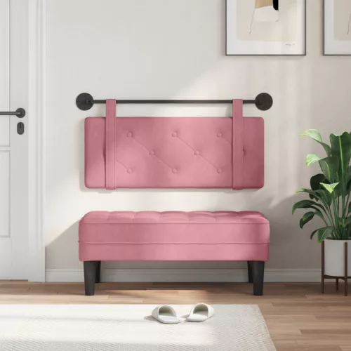  Fali Fejtámla Rózsaszín 110 x 55 x 5 cm Bársony