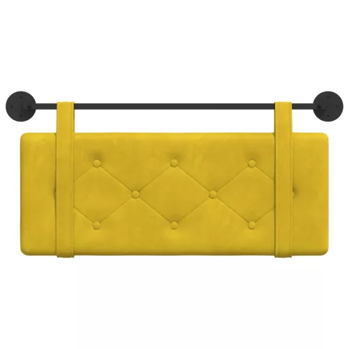  Fali Fejtámla Falra szerelhető Sárga 110 x 55 x 5 cm Bársony