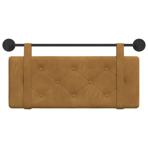  Fali Fejtámla Falra szerelhető Barna 110 x 55 x 5 cm Bársony