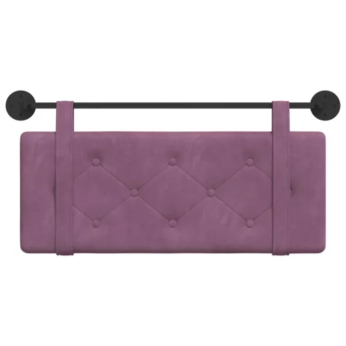  Fali Fejtámla Falra szerelhető Lila 110 x 55 x 5 cm Bársony