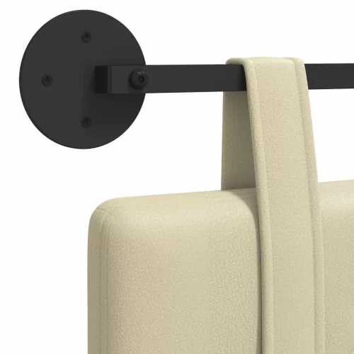  Fali Fejtámla Falra szerelhető Krém 100 cm Műbőr