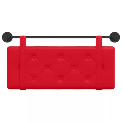  Fali Fejtámla Falra szerelhető Piros 100 cm Műbőr