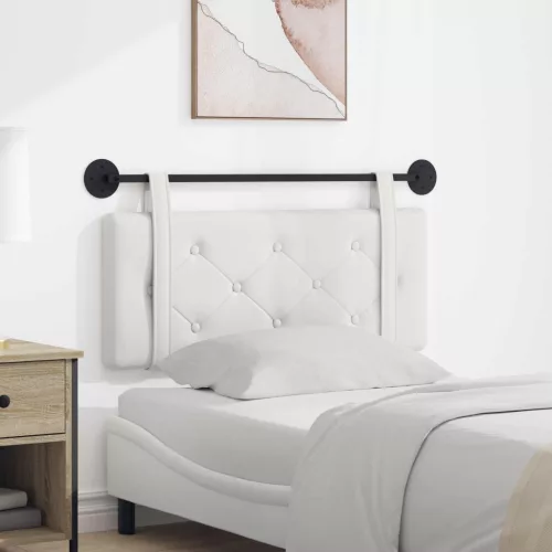  Fali Fejtámla Falra szerelhető Fehér 110 x 55 x 5 cm Műbőr