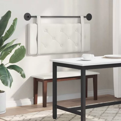  Fali Fejtámla Falra szerelhető Fehér 110 x 55 x 5 cm Műbőr