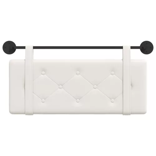  Fali Fejtámla Falra szerelhető Fehér 110 x 55 x 5 cm Műbőr