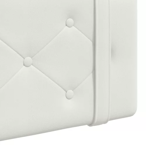  Fali Fejtámla Falra szerelhető Fehér 110 x 55 x 5 cm Műbőr