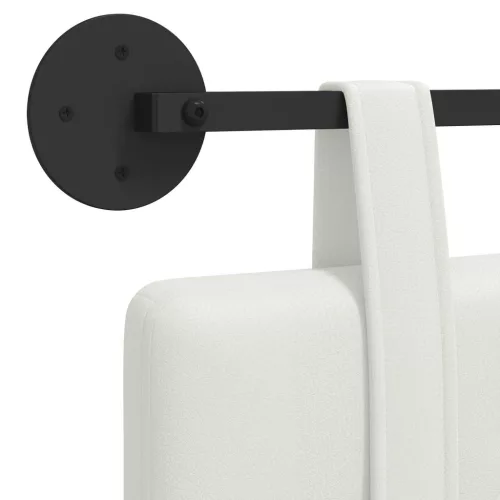  Fali Fejtámla Falra szerelhető Fehér 110 x 55 x 5 cm Műbőr