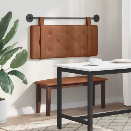  Fali Fejtámla Falra szerelhető Barna 100 cm Antik PU