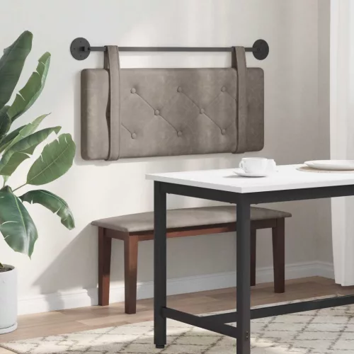  Fali Fejtámla Falra szerelhető Szürke 100 cm Antik PU