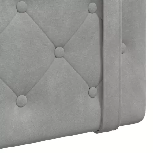  Fali Fejtámla Világosszürke 130 x 55 x 5 cm Bársony