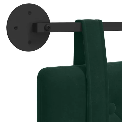  Fali Fejtámla Sötétzöld 130 x 55 x 5 cm Bársony