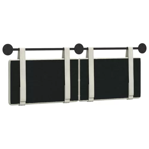  Fali Fejtámla Falra szerelhető Krém 130 x 55 x 5 cm Bársony