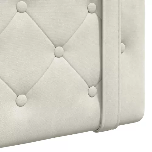  Fali Fejtámla Falra szerelhető Krém 130 x 55 x 5 cm Bársony