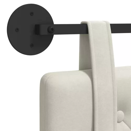  Fali Fejtámla Falra szerelhető Krém 130 x 55 x 5 cm Bársony