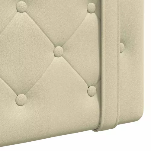  Fali Fejtámla Falra szerelhető Krém 130 x 55 x 5 cm Műbőr