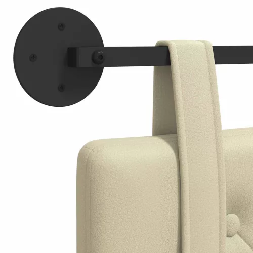  Fali Fejtámla Falra szerelhető Krém 130 x 55 x 5 cm Műbőr