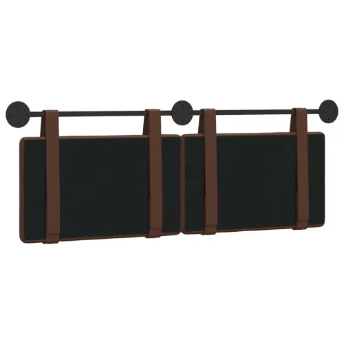  Fali Fejtámla Falra szerelhető Barna 130 x 55 x 5 cm Műbőr