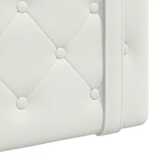  Fali Fejtámla Falra szerelhető Fehér 130 x 55 x 5 cm Műbőr