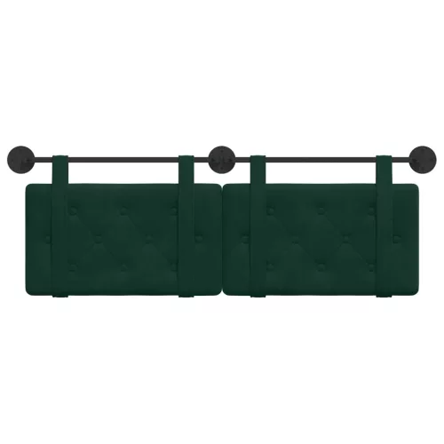  Fali Fejtámla Sötétzöld 150 x 55 x 5 cm Bársony