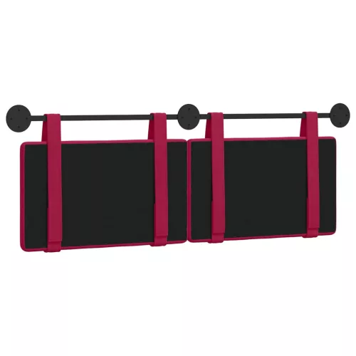  Fali Fejtámla Falra szerelhető Bordó 150 x 55 x 5 cm Bársony