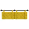  Fali Fejtámla Falra szerelhető Sárga 150 x 55 x 5 cm Bársony