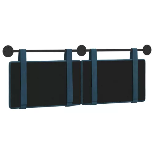  Fali Fejtámla Falra szerelhető Kék 150 x 55 x 5 cm Bársony