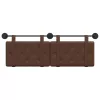  Fali Fejtámla Falra szerelhető Barna 150 x 55 x 5 cm Műbőr
