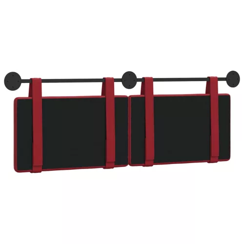  Fali Fejtámla Falra szerelhető Bordó 150 x 55 x 5 cm Műbőr