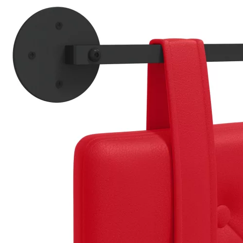  Fali Fejtámla Falra szerelhető Piros 150 x 55 x 5 cm Műbőr