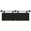  Fali Fejtámla Falra szerelhető Fekete 150 x 55 x 5 cm Műbőr