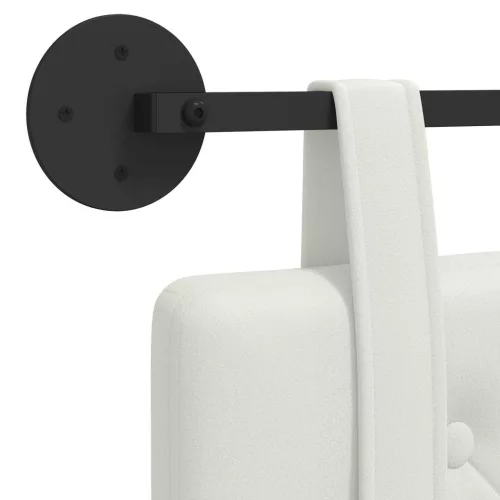  Fali Fejtámla Falra szerelhető Fehér 150 x 55 x 5 cm Műbőr