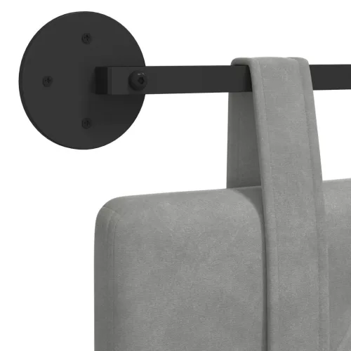  Fali Fejtámla Világosszürke 170 x 55 x 5 cm Bársony