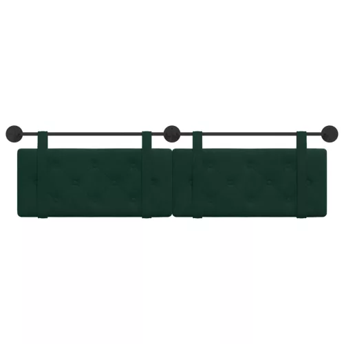  Fali Fejtámla Sötétzöld 170 x 55 x 5 cm Bársony