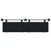  Fali Fejtámla Falra szerelhető Fekete 170 x 55 x 5 cm Bársony