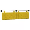  Fali Fejtámla Falra szerelhető Sárga 170 x 55 x 5 cm Bársony