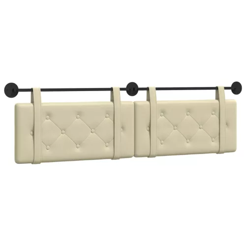  Fali Fejtámla Falra szerelhető Krém 170 x 55 x 5 cm Műbőr