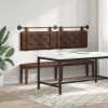  Fali Fejtámla Falra szerelhető Barna 170 x 55 x 5 cm Műbőr