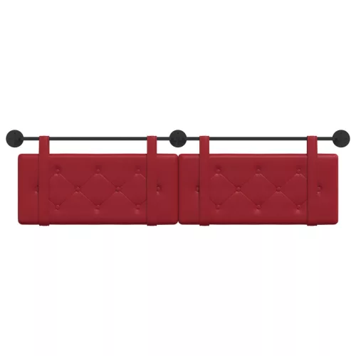  Fali Fejtámla Falra szerelhető Bordó 170 x 55 x 5 cm Műbőr